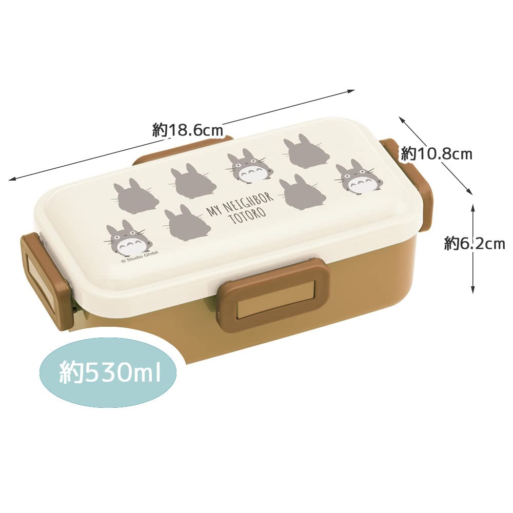 Skater Antibacterial Lunch Box with My Neighbor Totoro Studio Ghibli Made in Japan Soft-Serving Dome-Shaped Lid, 530ml, Silhouette, Design,