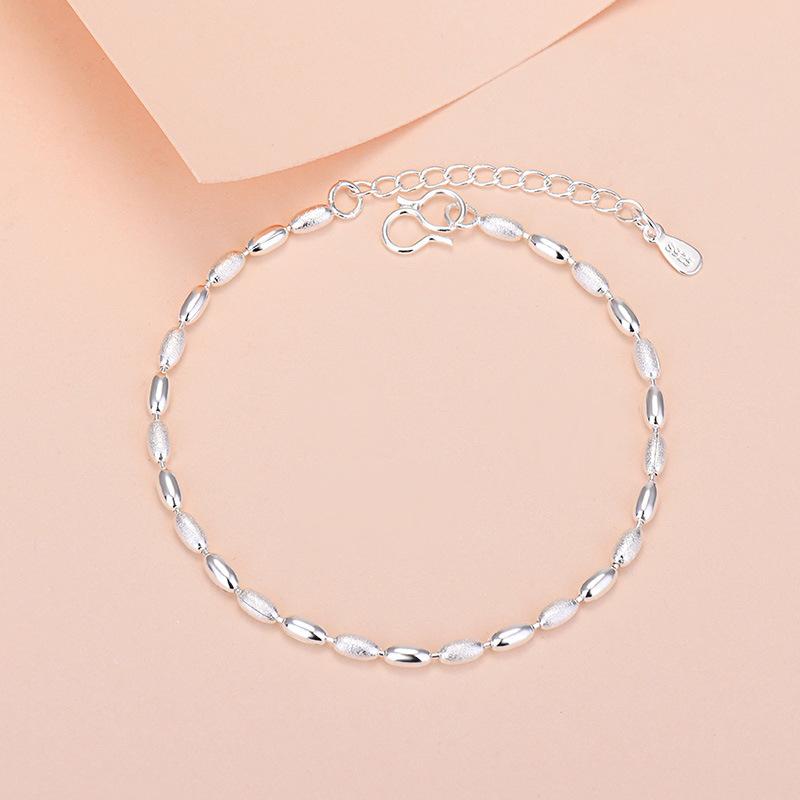 925 Silver Lucky Bead Charm Bracelet For Women Chain Round Bangles Fashion Luxury Quality Jewelry Christmas Accessories