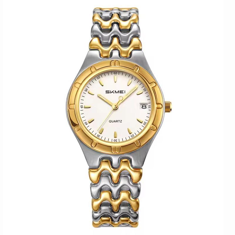 Women's Analog Quartz Watch, Date Function Waterproof, Elegant Steel Band, Casual Fashion Wristwatch for Ladies