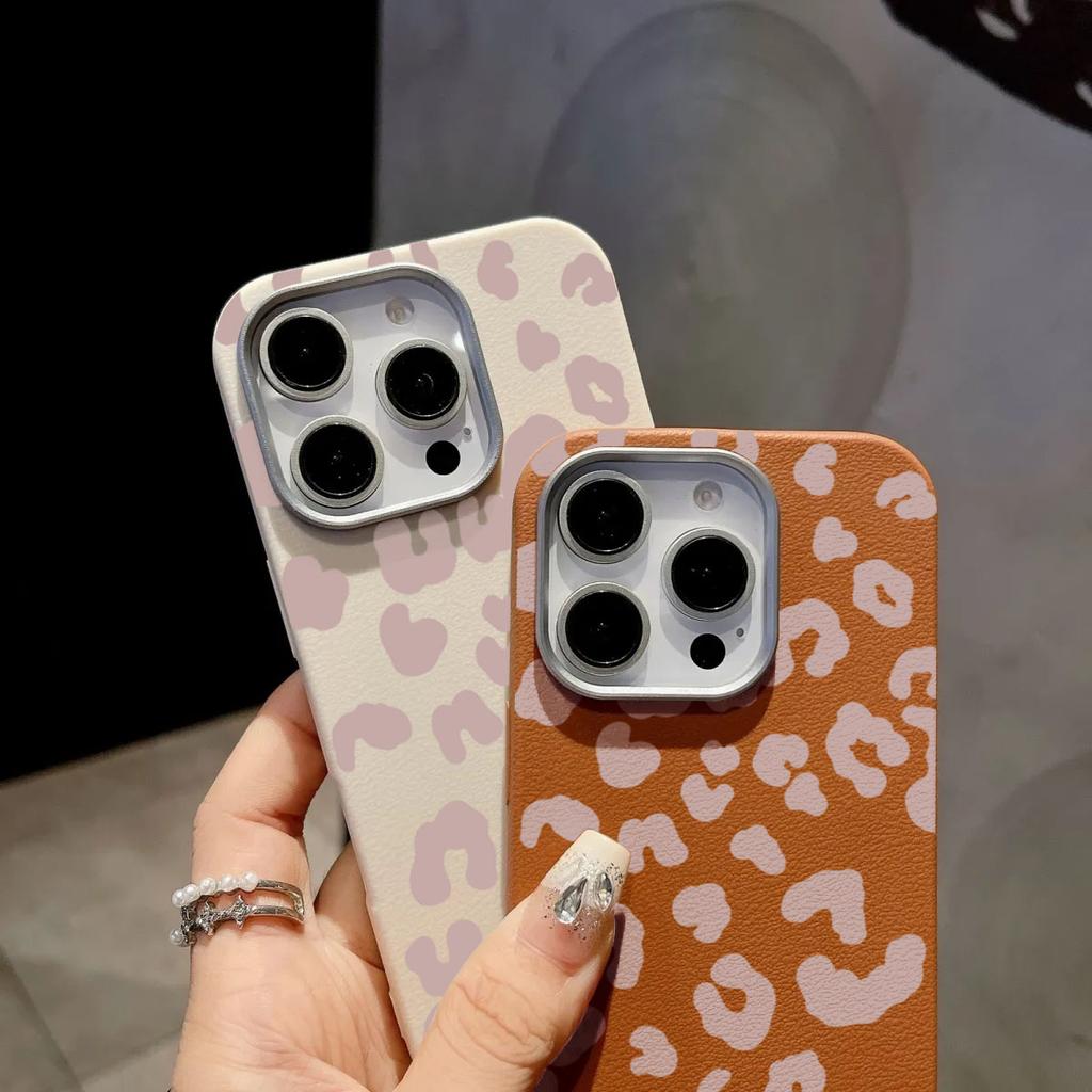 Pink Leopard Print Lichee Pattern Phone Case For Xiaomi Redmi 12 13 14C 13C 12C Redmi Note 14 Pro Plus 5G 13 12S 12 11 10 Cover