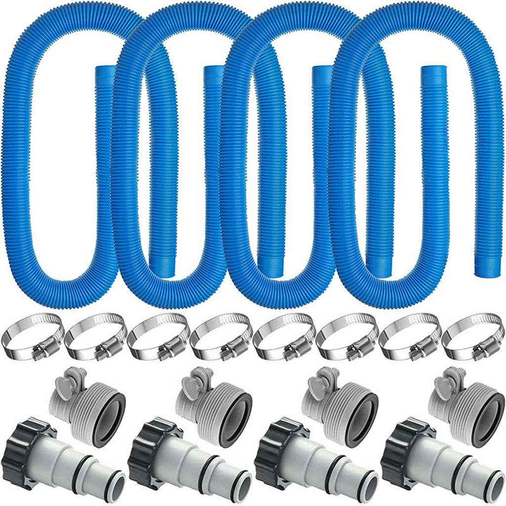 Swimming Pool Pool Filter Hose Diameter 1.5 Inch Flexible Length 59 Inch Pool Hose With Clips For Above Ground