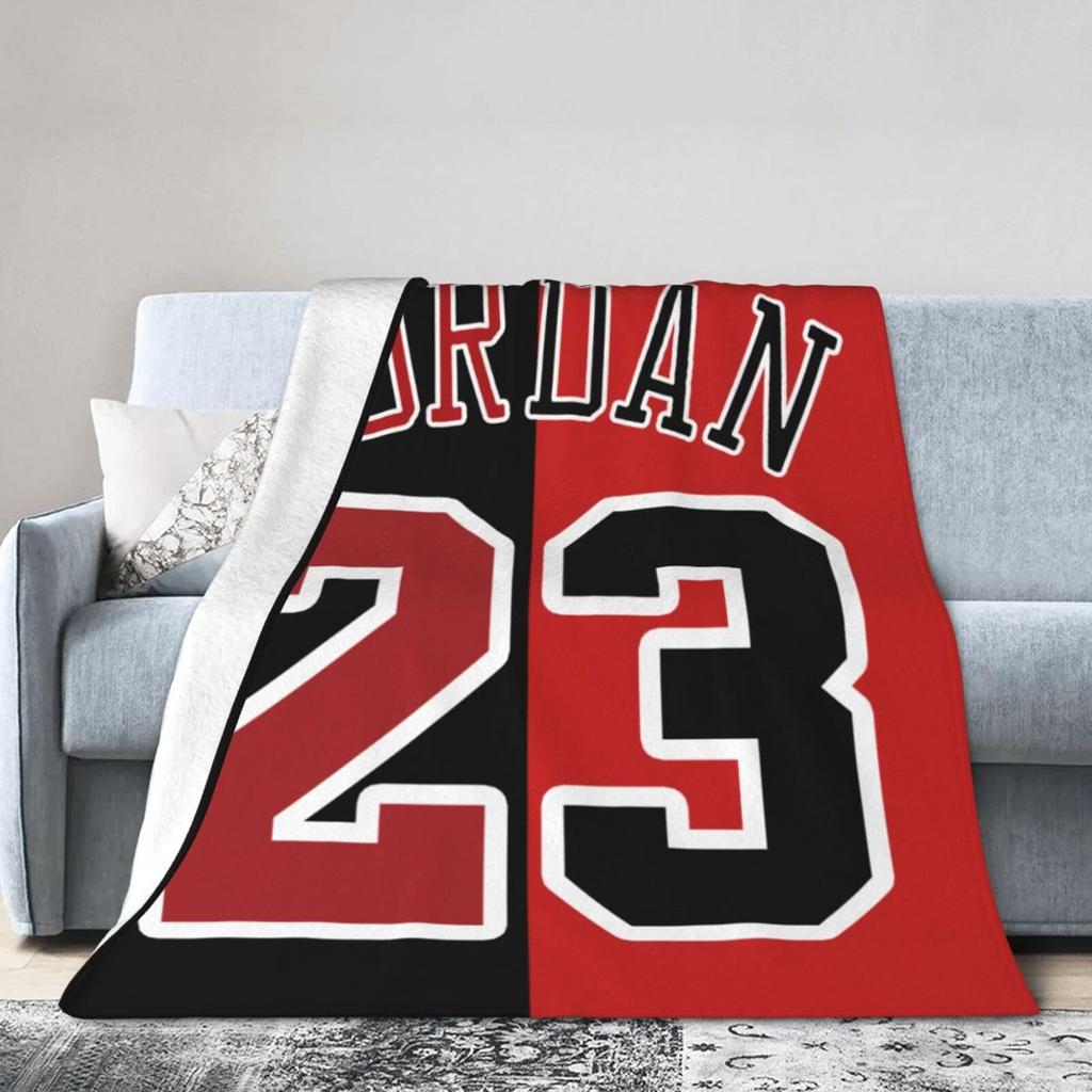 Black and Red Striped 23 Printed Blanket for Sofa Bed Travel Camping Living Room Office Conditioning Blanket
