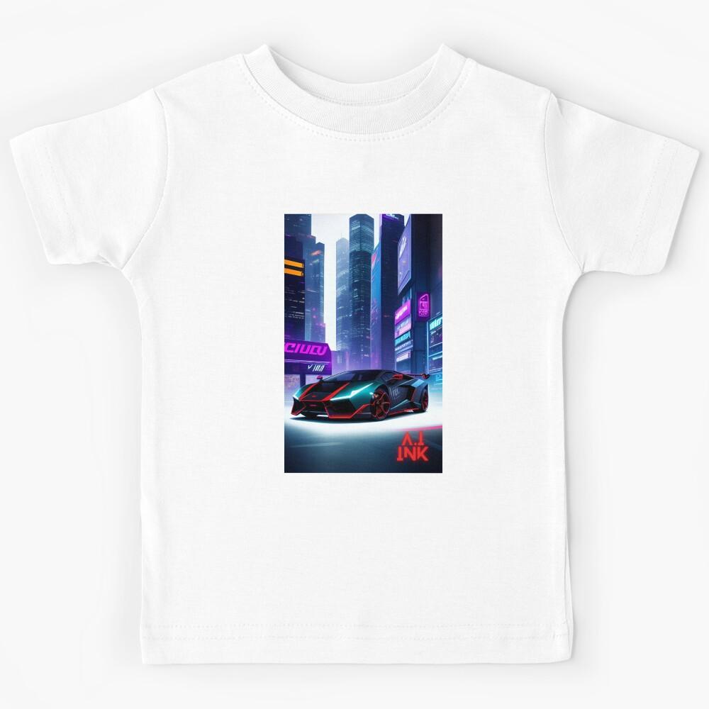 A.I INK | Futuristic Cyberpunk Supercars Kids T-Shirt 110