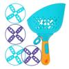Children's Flying Disc Launcher Toy 2Sets Blue Outdoor Interactive Game