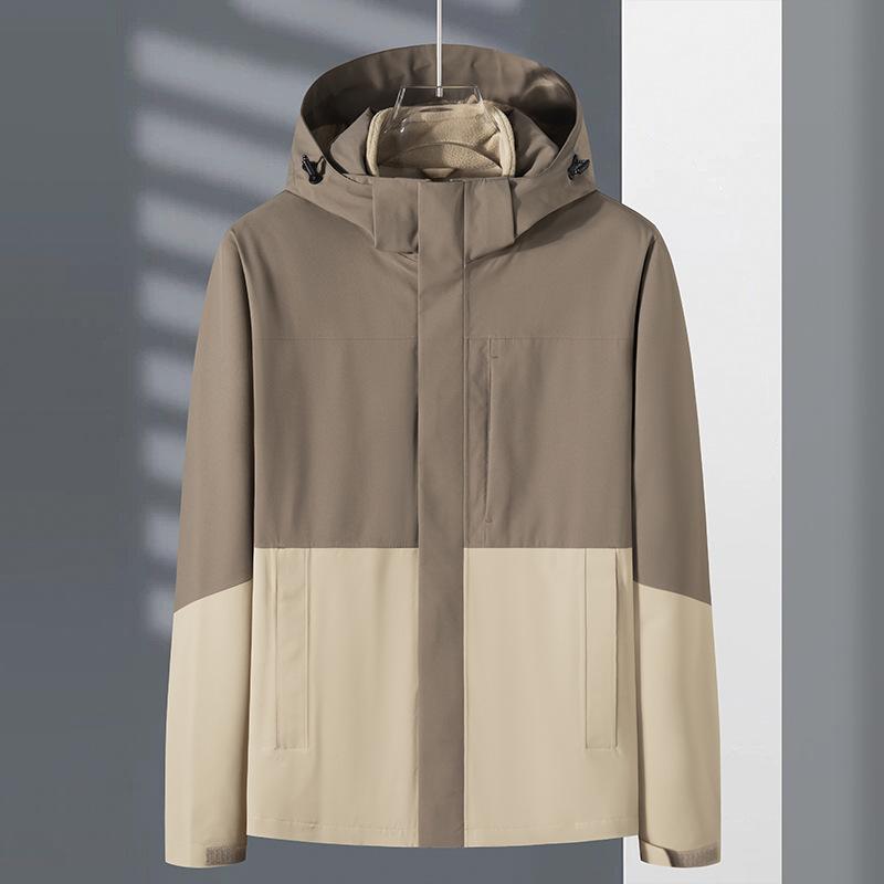 

Осенне-зимняя мужская молодежная новая уличная одежда для мужчин и женщин три в одном ветрозащитное водонепроницаемое дышащее водонепроницаемое пальто 4XL