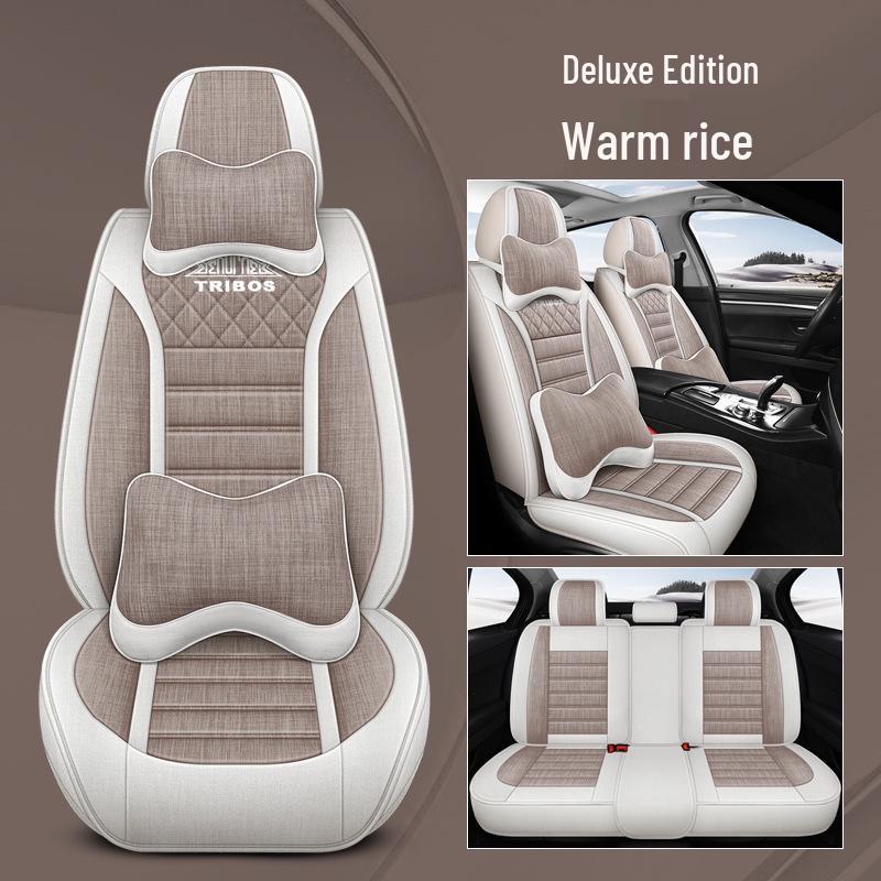 Custom Linen Seat Covers for Changan CS75/CS35/CS55/Yuexiang V3V7/Yidong - All-Season Full Coverage Cushions.