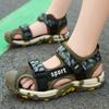 Boys Sandals Baotou Medium and Older Children's Camouflage Shoes Soft Sole Non-slip Sports Children's Beach Shoes Tide