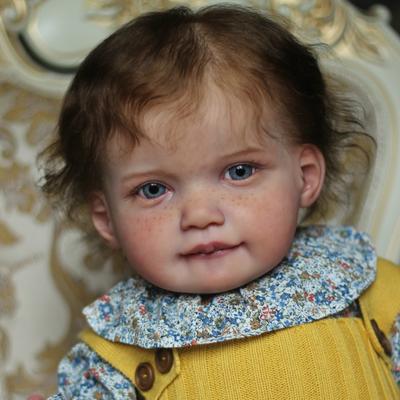 BZDOLL 65 CM 26 Pouces Peau Peinte 3D avec Veines Vinyle Souple Poupée Bébé Reborn Fille Jouet Grande Princesse Tout-petit Collection Artiste Fait Main Bebe