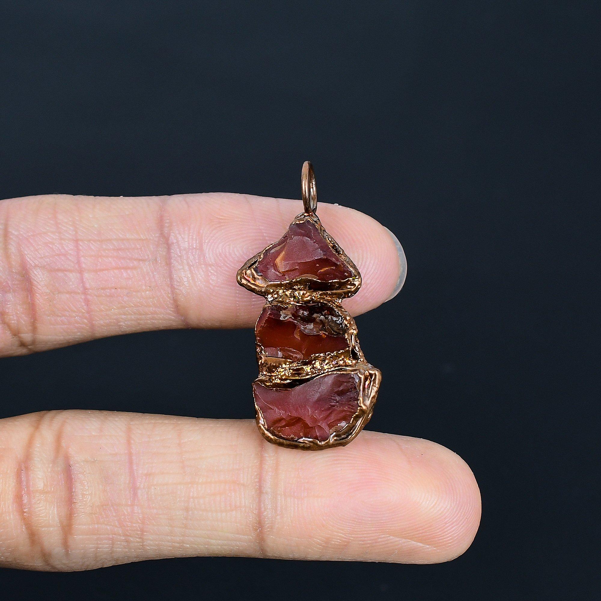 

Сердолик Медь Гальванопластика Подвеска, Подвеска из драгоценного камня ручной работы, Подарки для жены Совершенно новая подвеска 2.55 Inches