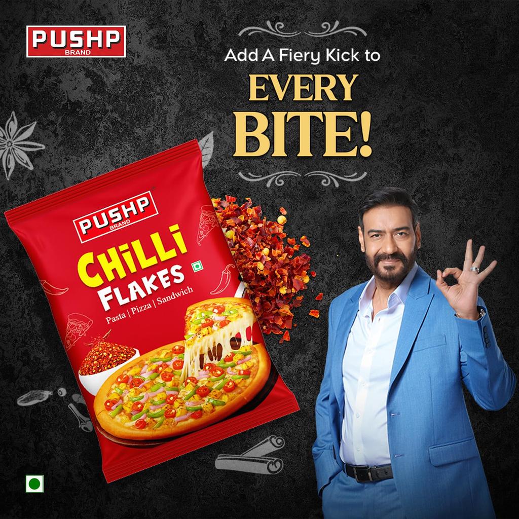 Pushp Premium Chilli Flakes 500g Pouch Spicy Seasoning For Pizza Pasta And Cooking Toppings High Quality Natural Flavor