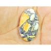 44Cts. Natural Maligano Jasper Oval cabochon Palm Crytsal Gemstone 22X37MM SK-2663