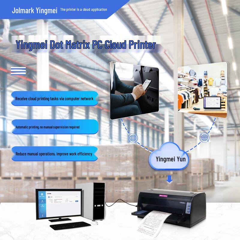 Jolimark FP-612K Series Flatbed Dot Matrix Printer CN Plug (adapter Included)