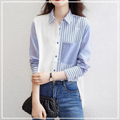Design Striped Shirt for Women 2025 Spring Autumn New Fashionable Outdoor Top Long Sleeve Thin