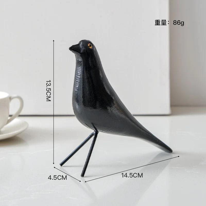 Ornamento Artistico Regalo Stile Nordico Statuetta Uccello in Resina Fatta a Mano Decorazione Moderna Minimalista per Soggiorno Camera da Letto Ufficio Decorazione per la Casa