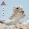 Hantu hiking shoes women's spring and autumn waterproof and non-slip shoes high-top outdoor women's shoes professional climbing shoes tactical hiking