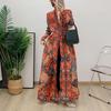 2024 Middle East Women’s Long Printed Robe Dress