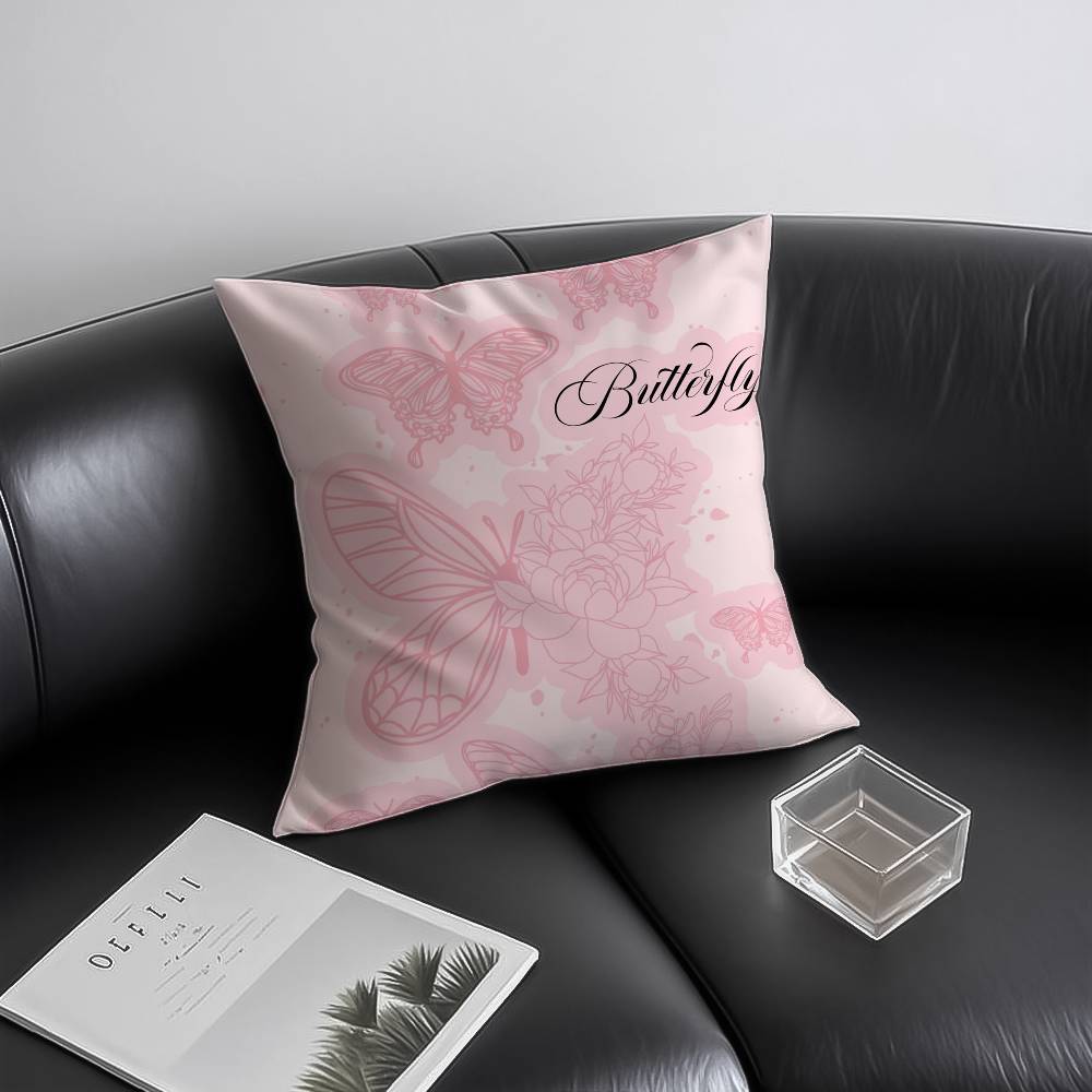 

Hot Selling Camellia High-end Printing Pillow Case Anti-dustmite Invisible Zipper Sofa Bed 12x12Inch