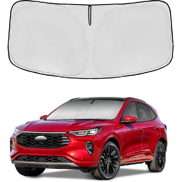 Windshield Sun Shade For Mazda 3 2014-2018 Double Layer 240T Front Window Shade Fit Mazda 3 Sun Visor Foldable Shade Blocks UV Rays Summer Must Have