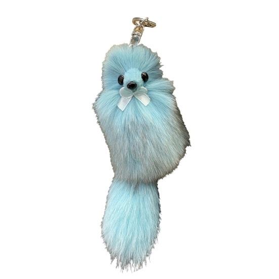 Keychain Pendant Fox Plush Doll Charm Soft Stuffed Key Holder Portable Key Organizer Backpack Bag Accessory