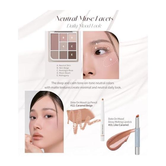 [Heart Percentage] Dote On Mood Eye Palette (08 Neutral Muse Facets)