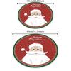 60/80CM Santa Claus Round Christmas Rug Anti-Slip Water-Absorbent Christmas Tree Circular Carpet Washable Thick