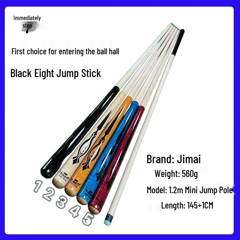 J&M 1.2m Multi-Game One-Piece Jump Pool Cue
