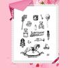 Children Toy Themed Stamps Nursing Bottle Stamp Balloon Stamp for Card Making Scrapbooking, Decorative Clear Stamps