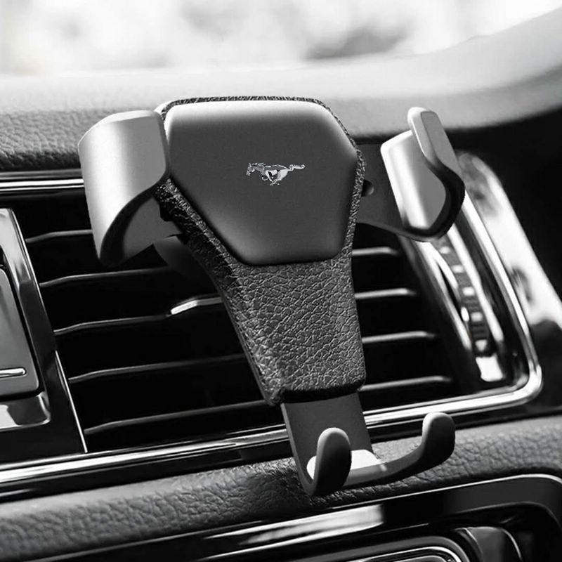 Car Badge Phone Holder Bracket Air Clip Mount Stand Accessories For Ford Focus Mk3 Fiesta Ranger Fusion Mondeo Mustang Fusion Kuga Ecosport