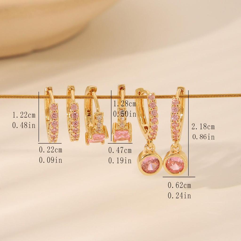 2025 New High-End Women's Light Luxury Circular Hoop Earrings Set