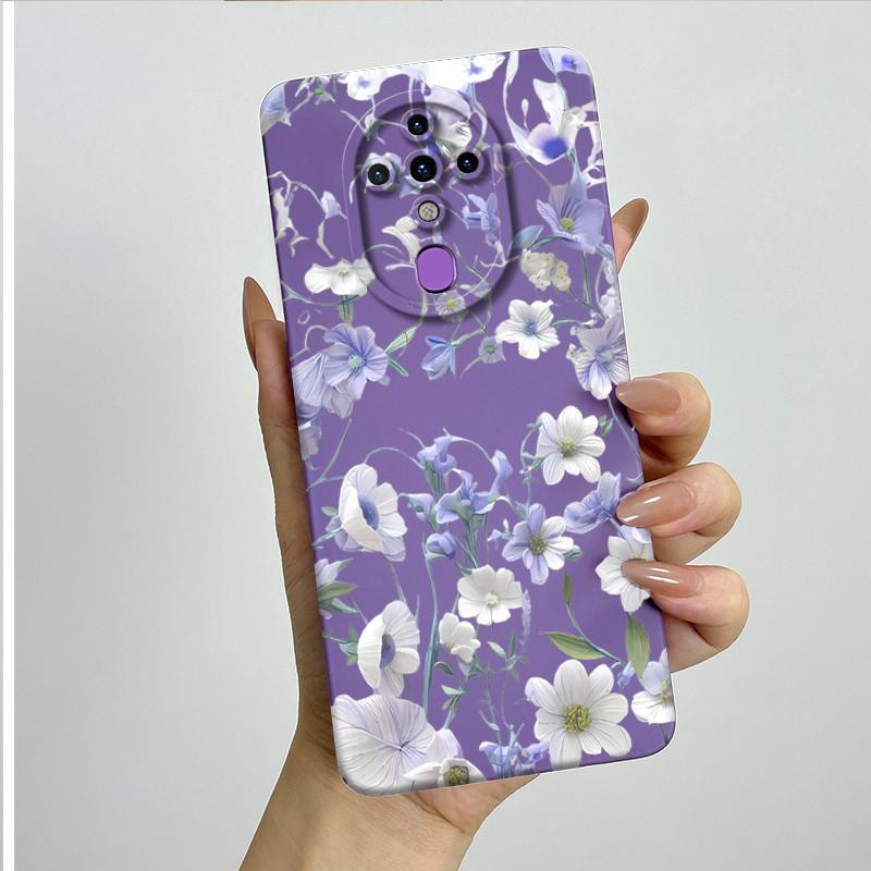 For Tecno Spark 6 KE7 Case Spark6 Silicone TPU Soft Phone Casing Sweet Painted Printed Shockproof Protective Back Cover