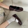 Silver retro square head inner height increase light mouth flat sole single shoes women's summer 2025 new versatile French Mary Jane shoes