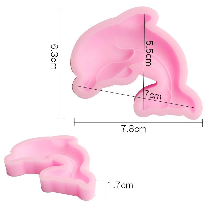 Dolphins Whale Shape 3D Silicone Cake Soap Candle Molds Kitchen Baking Fondant