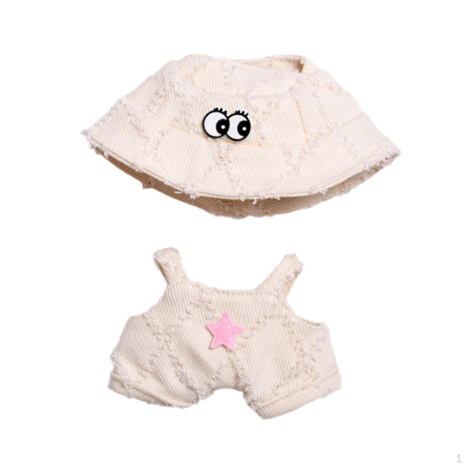 

Набір одягу для ляльок, костюм із головним убором, костюми для ляльок 6,69 дюйма бежевий