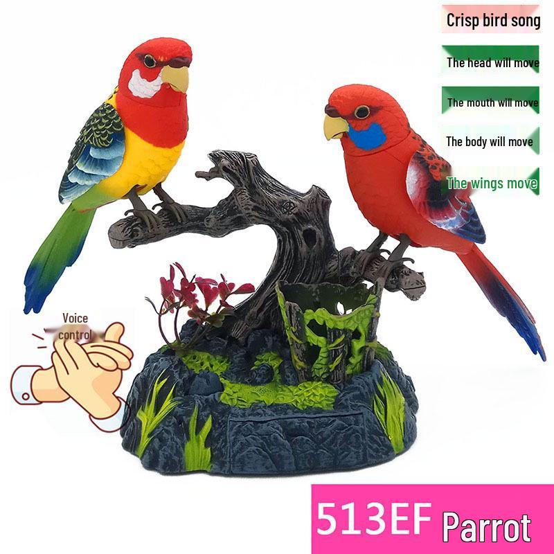 Voice-Controlled Interactive Little Bird Toy - Simulates Movement and Sounds for Kids