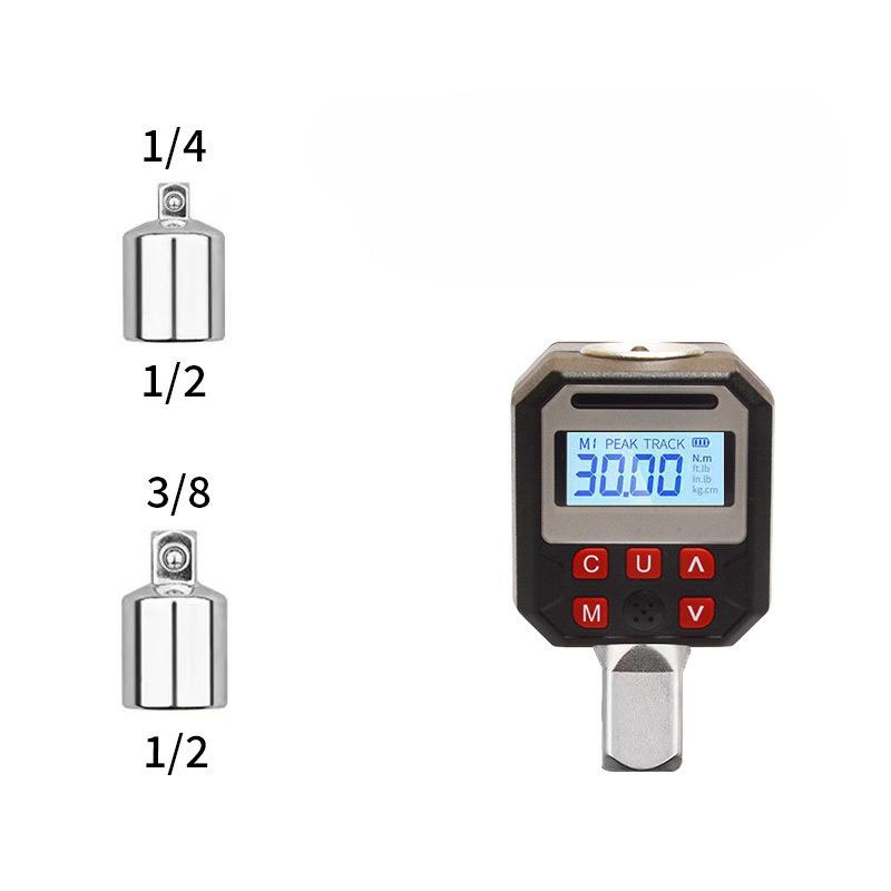 Digital Torque Adapter Kit 1/2" Drive 10-400Nm ±2% 500 Memory 9 Presets Bike/Car/Industrial Torque Tester