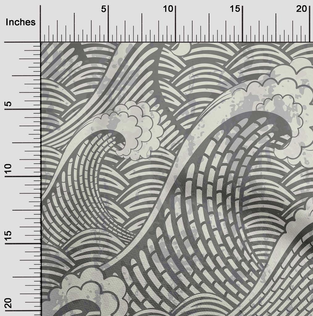 oneOone Cotton Flex Cream Fabric Japanese Fabric For Sewing Printed Craft Fabric By The Yard 40 Inch