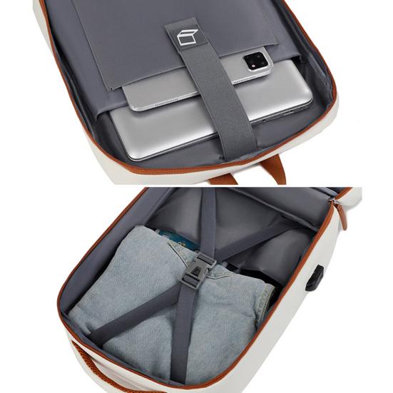 Expandable Backpack with Wet-Dry Pockets Anti-Theft Business Laptop Bag with USB Charging Port Dual Zippers Waterproof Travel Luggage Bag