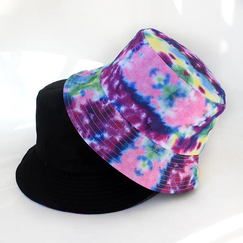 New Street Graffiti  Men's Bucket Hat Double-Sided Hip Hop   Outdoor Women Caps Beach Sun Protect Fishing Unisex Bonnet