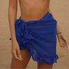 Mesh Ruffle Beach Cover Ups Sheer Wrap Summer Cover Ups Sarong Swimwear Cover Ups  Beach Vacation