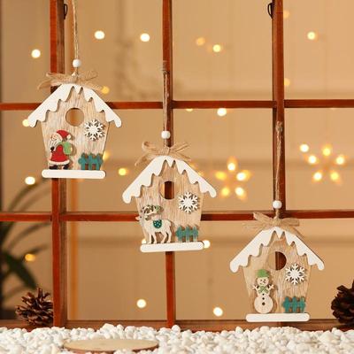 Christmas Decorations Christmas Wooden Pendants Children's Gifts Christmas Tree Listing Scene Decorative Pendants