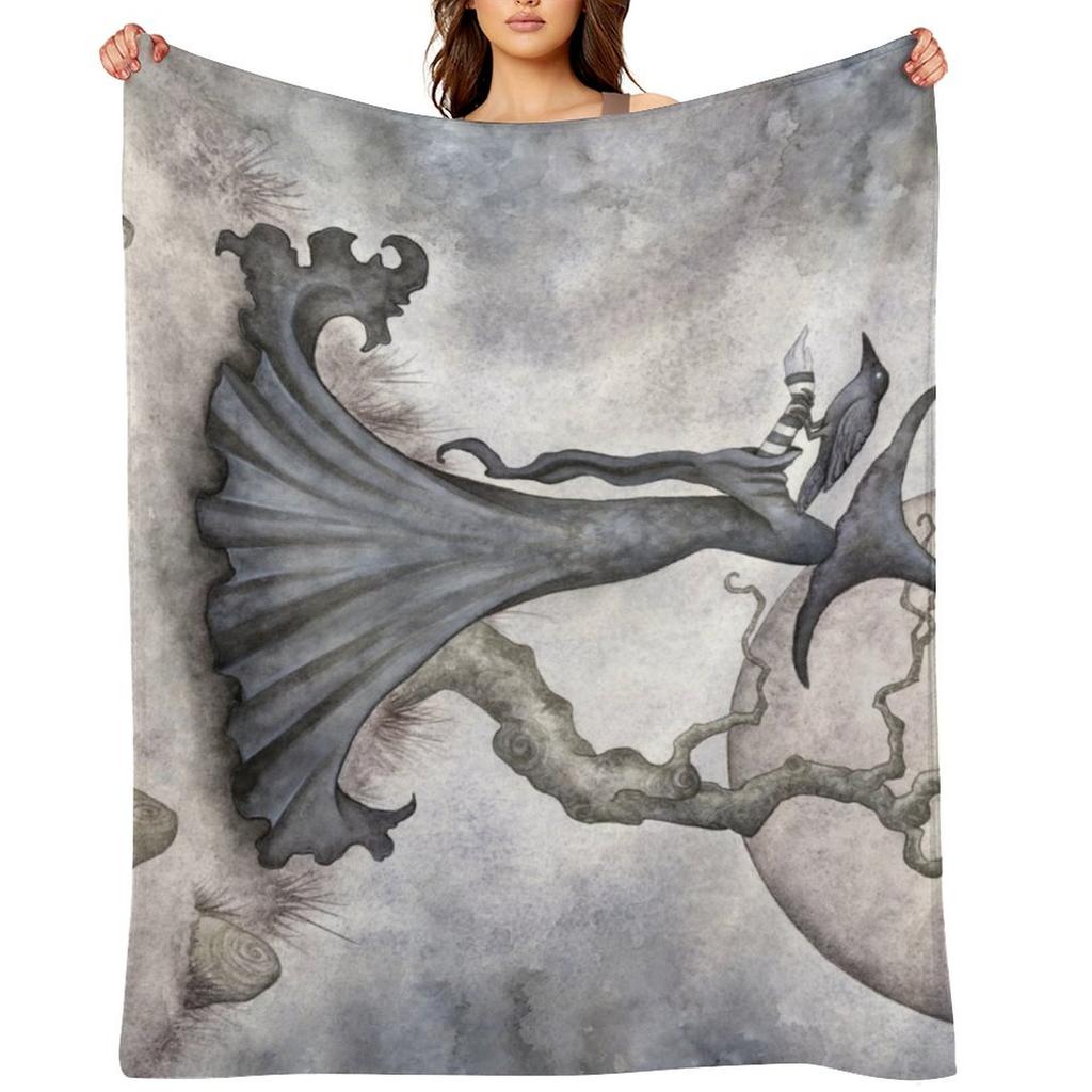 Raven Whisperer Throw Blanket sofa bed Heavy Nap Beach Blankets