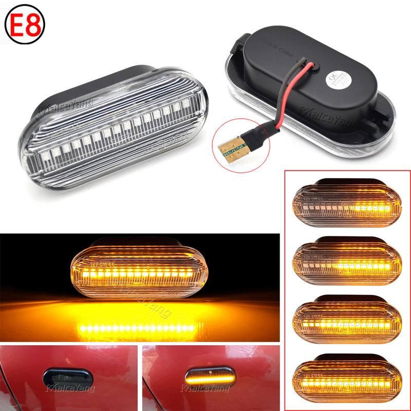 2 Pcs Dynamic LED Turn Signal Light Side Marker Sequential Indicator For Skoda Octavia 1U Seat Ibiza 6L Cordoba Toledo 1M Leon
