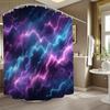 1pc Bathroom Shower Curtain, Futuristic Techno Party, Electronic Music Festival Shower Curtain, Includes 12 Hooks, 180x180cm B