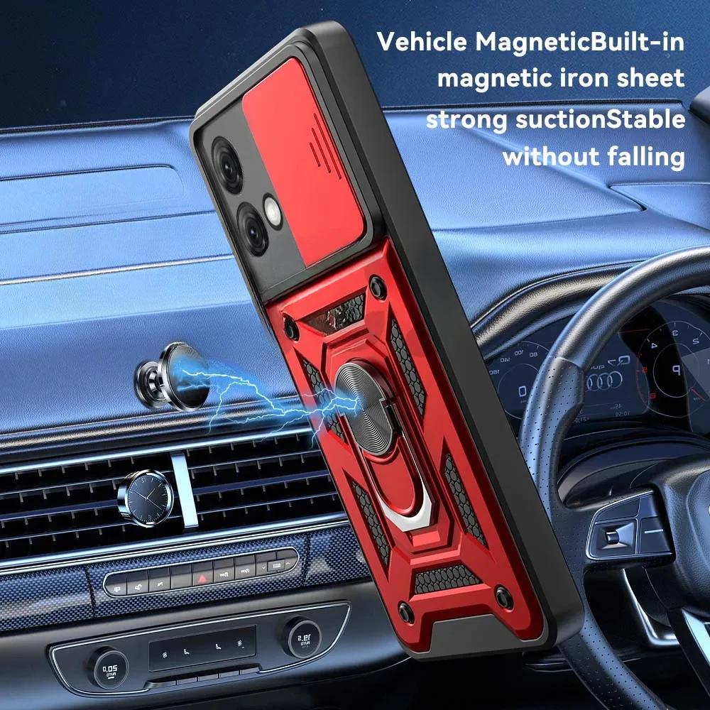 Armor Case For Motorola Mote G86 G56 G15 G05 G85 G75 G55 G35 edge 60 Fusion 60 Pro 60 Stylus 5G Ring Holder Lens Protect Cover