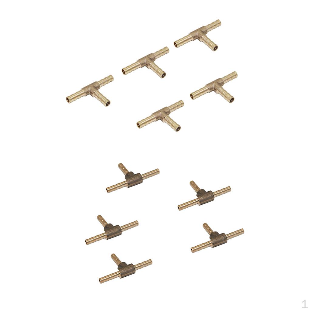 

10 шт. латунный тройник столярного типа, соединитель топливного шланга, газ 4 мм 6 мм