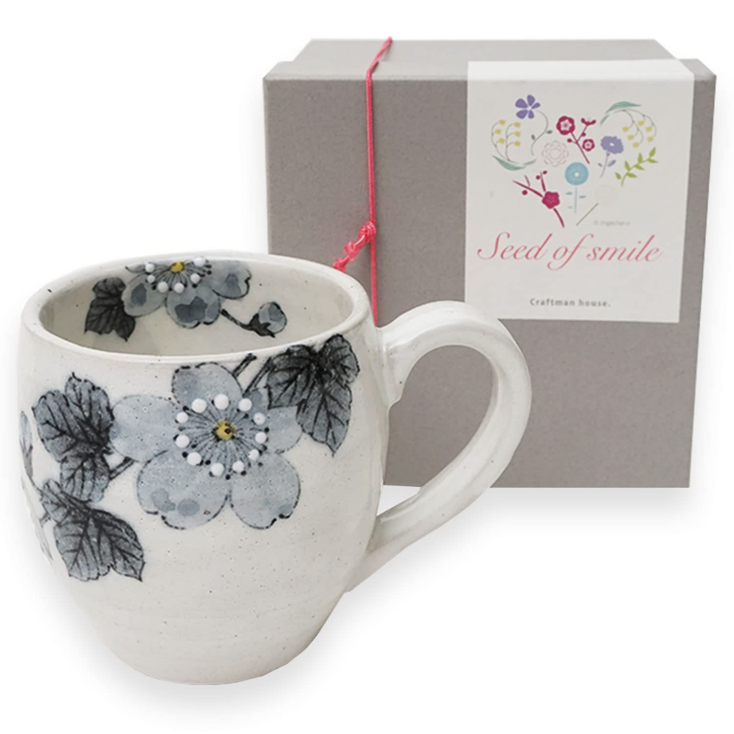

Birthday present light ink Seto gift gray mug, mug, ceramic, ware, boxed, wrapped, серый