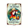 Parrot Cocktail Aluminum Metal Sign Perfect for Bars, Cafes and Resorts Decoration Bartender Collection and Entertainment Area