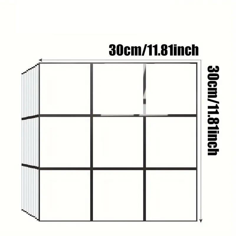 6/10/20Pc Glossy Self-Adhesive Marble Pattern Imitation Tile Wall Sticker Peel And Stick Living Room Kitchen Backsplash Bathroom Quality