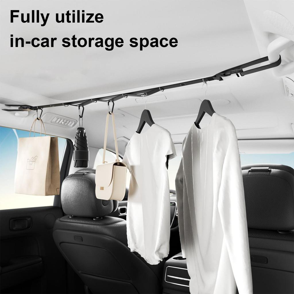 Car Clothes Hanger Auto Clothing Hanger Vehicle Laundry Line For Road Trips Outdoor Enthusiasts Camping Beach Business Sedans