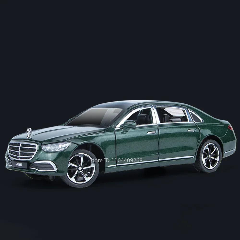 1:24 Scale 300SL S400L Car Toy Model Doors Opened Metal Diecast Electric-plated Vehicles Sound Light Models Collection Gifts Boy